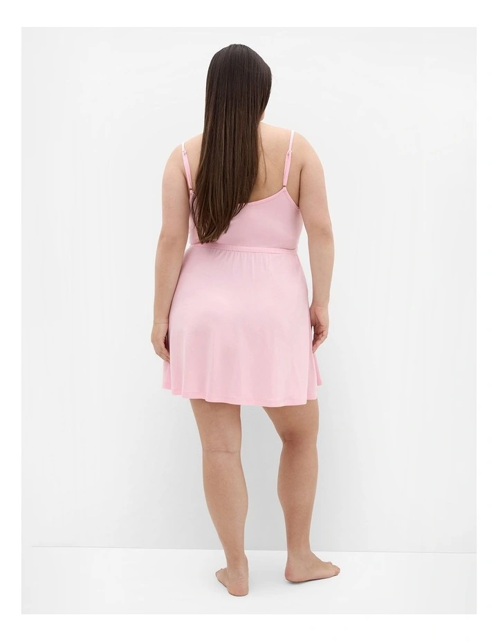 Plus Size Cara Sleep Chemise in Baby Pink image 2