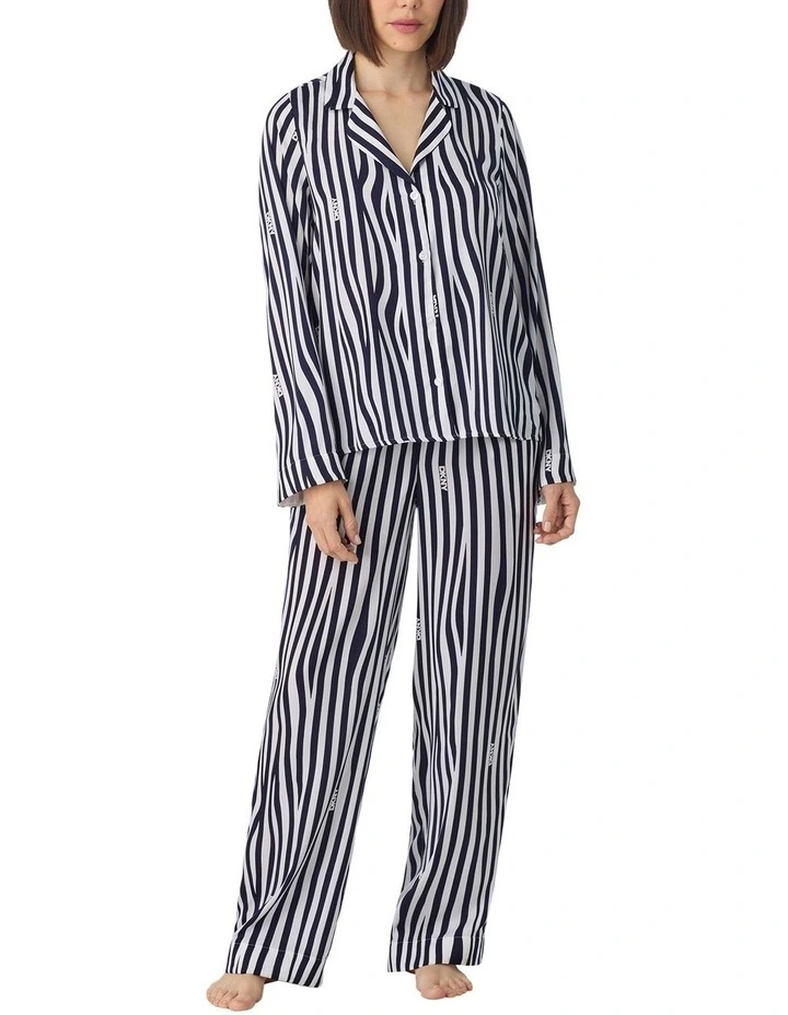 Satin Button Up Long Sleeve Long Pyjama Set image 1
