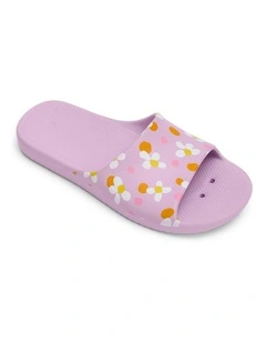 Decathlon - Kids swimming pool flip-flops, Slap 500 neon purple