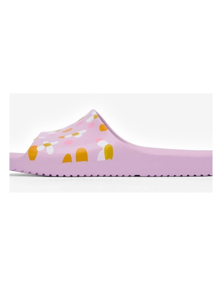Decathlon - Kids swimming pool flip-flops, Slap 500 neon purple image 2