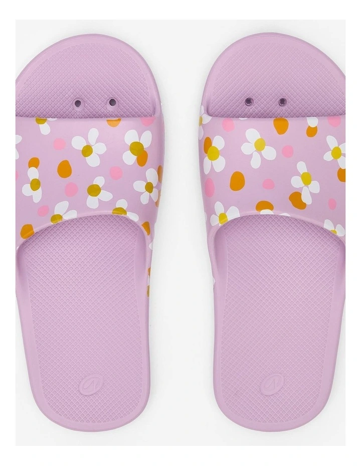 Decathlon - Kids swimming pool flip-flops, Slap 500 neon purple image 4