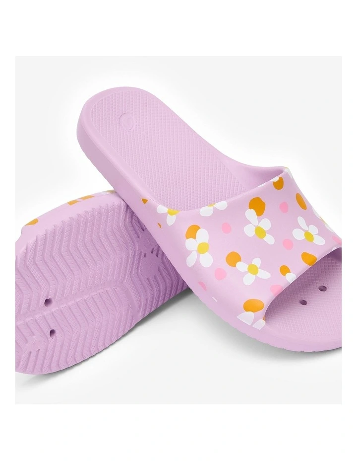 Decathlon - Kids swimming pool flip-flops, Slap 500 neon purple image 5