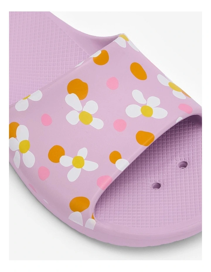Decathlon - Kids swimming pool flip-flops, Slap 500 neon purple image 6