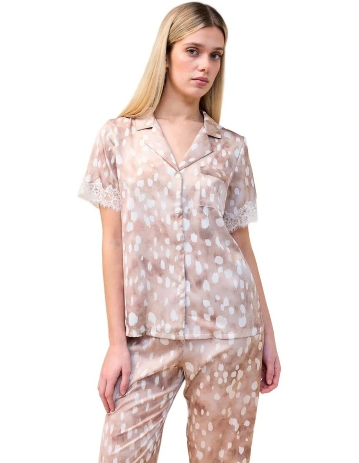 Millie Brown Spot Long PJ Set image 4