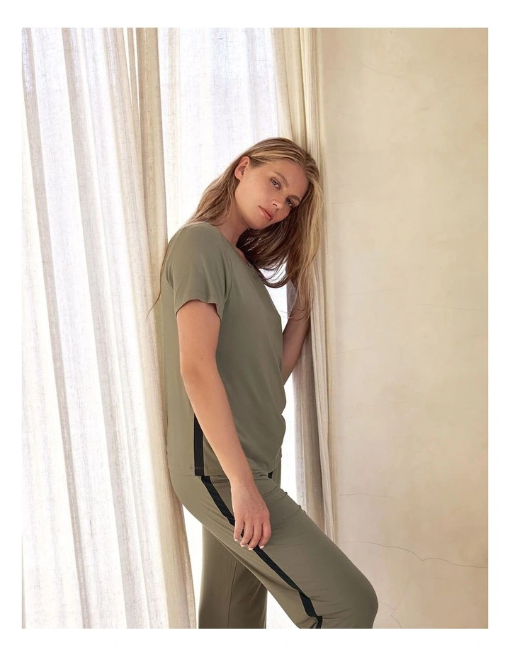 Inez Bamboo Pant with Stripe image 4