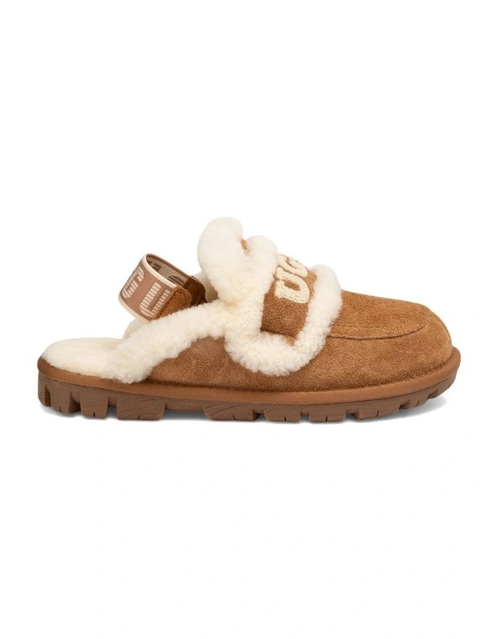 Ugg Violet Heritage Shearling Slipper Elastic Logo Strap (Detachable) image 3