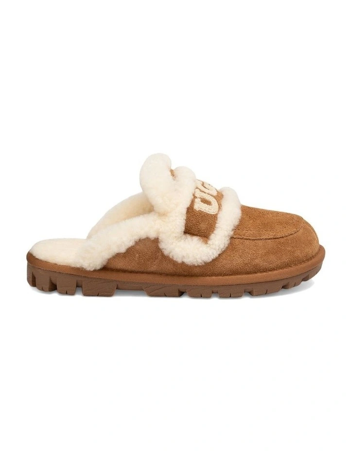 Ugg Violet Heritage Shearling Slipper Elastic Logo Strap (Detachable) image 4