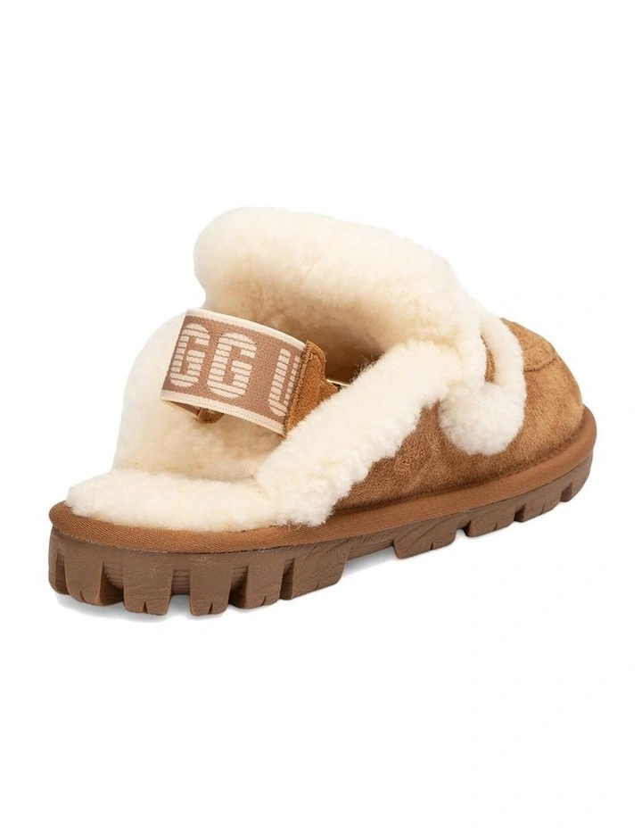 Ugg Violet Heritage Shearling Slipper Elastic Logo Strap (Detachable) image 5