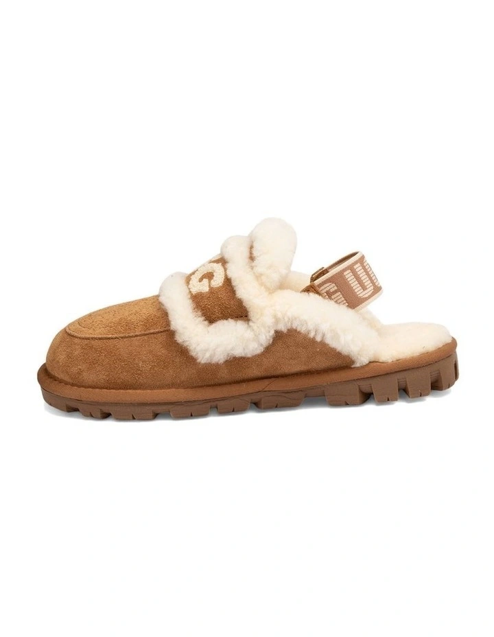 Ugg Violet Heritage Shearling Slipper Elastic Logo Strap (Detachable) image 6