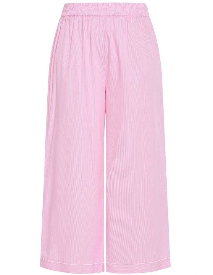 Plus Size Stripe Cotton Pyjama Pant in pink image 3