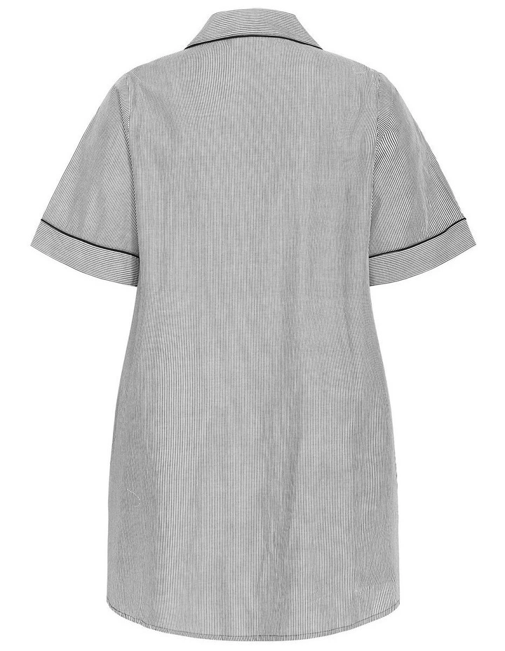 Plus Size Zoie Oversized Stripe Sleep Shirt in charcoal image 4