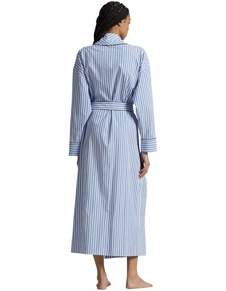 Shirting Stripes Heritage Long Cotton Robe image 3