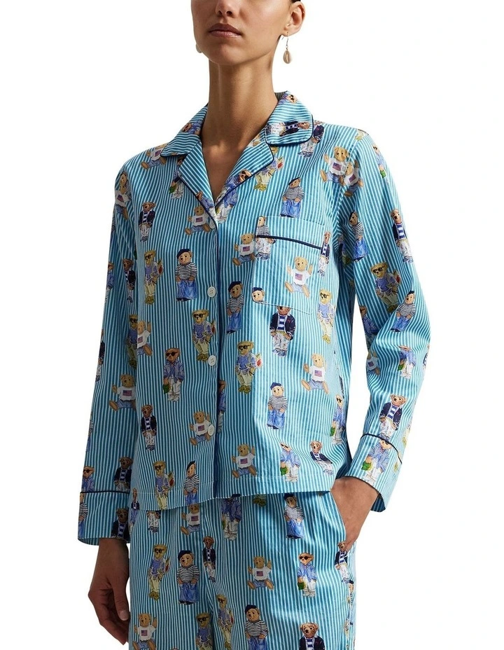 Madison Polo Bear Cotton Long Sleeve Pyjama Set image 3
