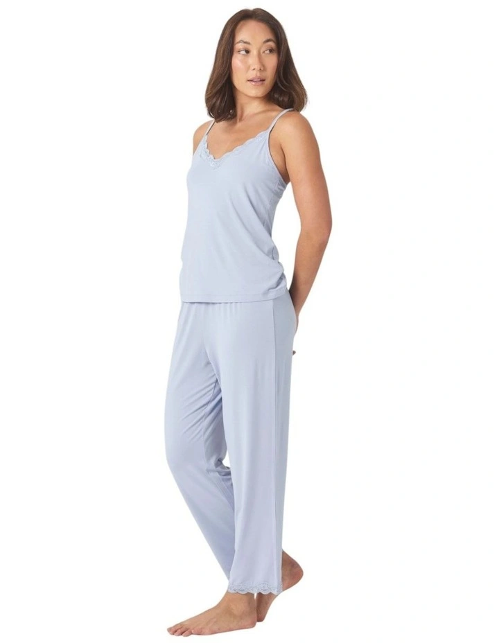 Britt Bamboo Lace Cami Long PJ image 3