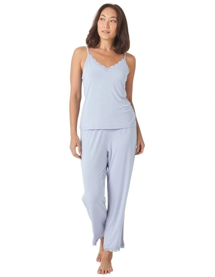 Britt Bamboo Lace Cami Long PJ image 4