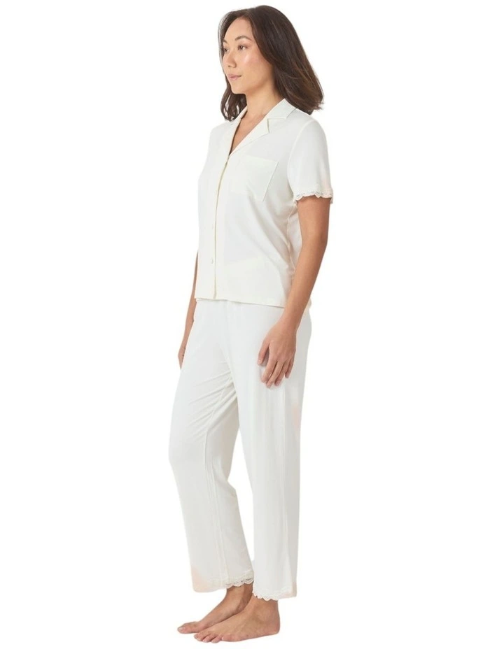 Dianne Bamboo Long PJ set with Lace image 3