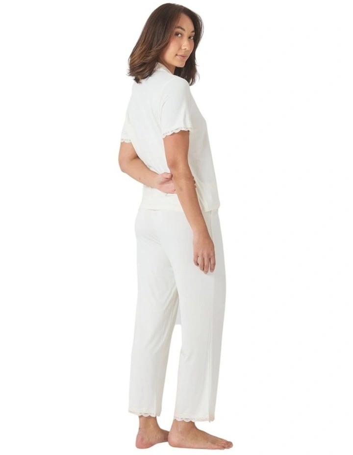 Dianne Bamboo Long PJ set with Lace image 4