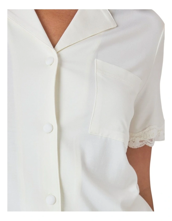 Dianne Bamboo Long PJ set with Lace image 6