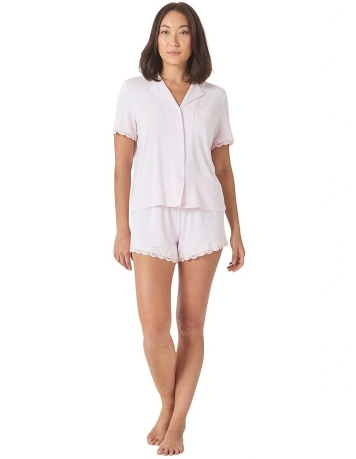 Joni Bamboo Short Set with Lace image 1