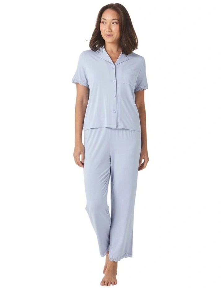 Dianne Bamboo Long PJ set with Lace image 1