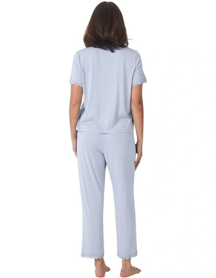 Dianne Bamboo Long PJ set with Lace image 2