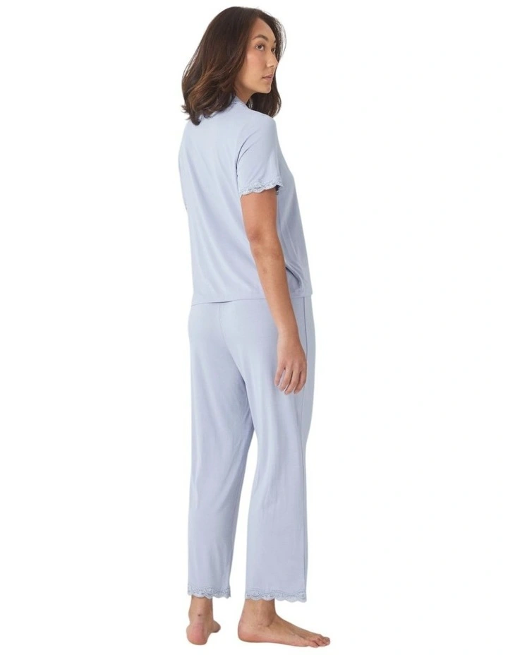 Dianne Bamboo Long PJ set with Lace image 4