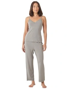 Britt Bamboo Lace Cami Long PJ
