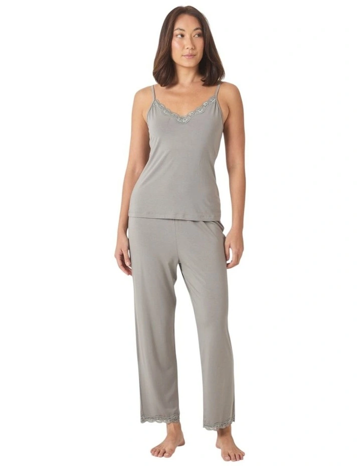 Britt Bamboo Lace Cami Long PJ image 1