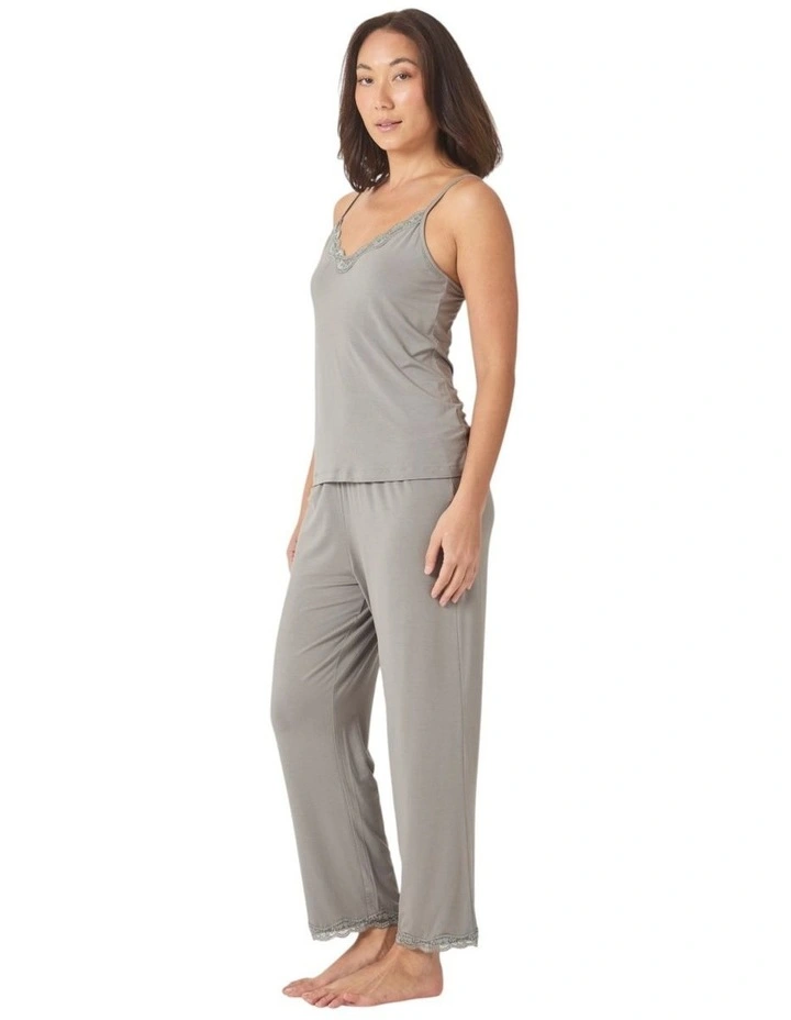 Britt Bamboo Lace Cami Long PJ image 3