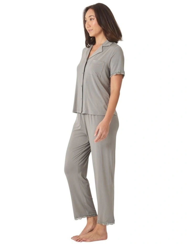 Dianne Bamboo Long PJ set with Lace image 3