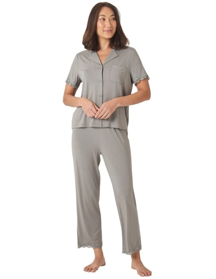 Dianne Bamboo Long PJ set with Lace image 5