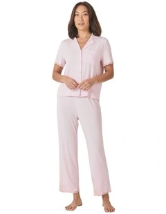 Dianne Bamboo Long PJ set with Lace
