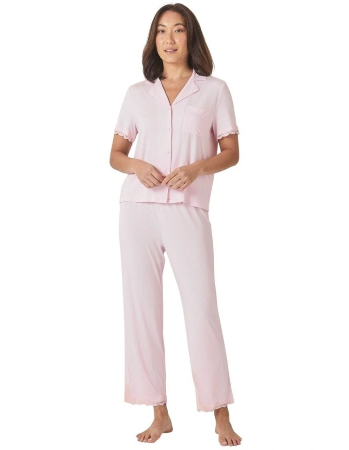 Dianne Bamboo Long PJ set with Lace image 1