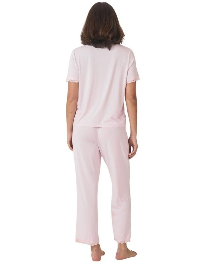 Dianne Bamboo Long PJ set with Lace image 2