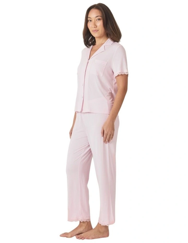 Dianne Bamboo Long PJ set with Lace image 3
