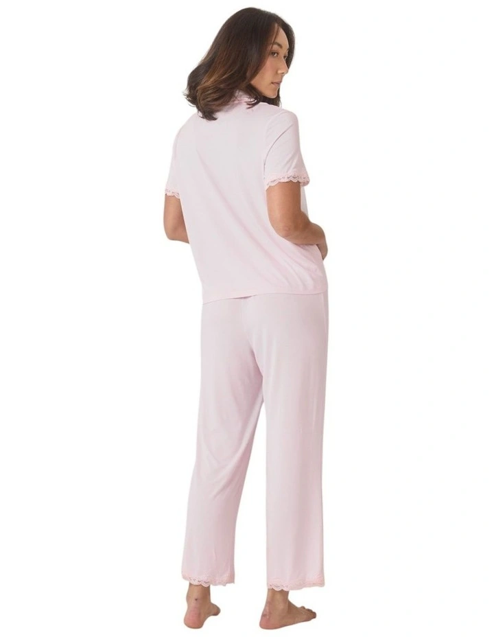 Dianne Bamboo Long PJ set with Lace image 4