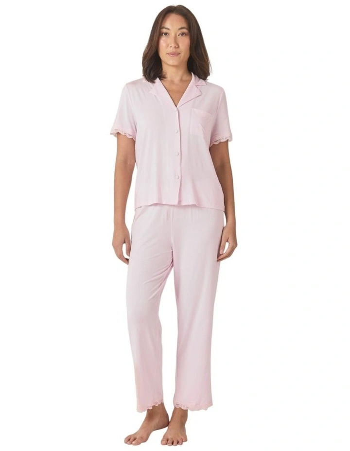 Dianne Bamboo Long PJ set with Lace image 5