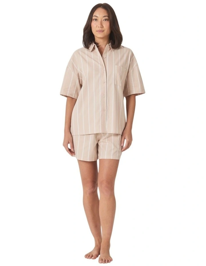 Sasha Striped Boyfriend Short PJ Set image 1