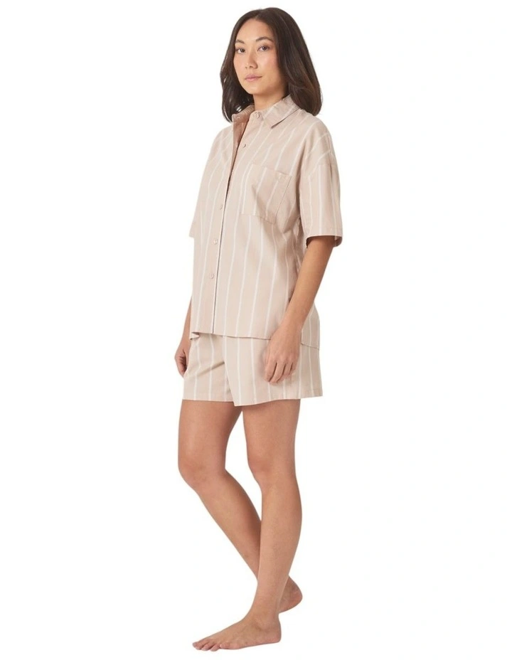 Sasha Striped Boyfriend Short PJ Set image 3