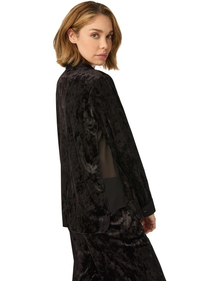 Crushed Velour Button-Up Long Sleeve Long Pyjama Set image 3