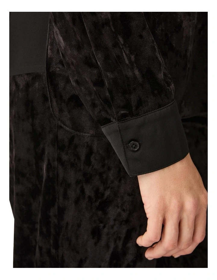 Crushed Velour Button-Up Long Sleeve Long Pyjama Set image 5