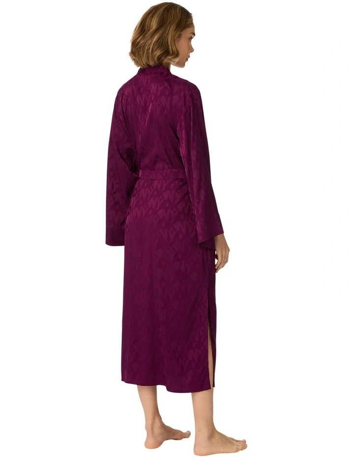 Logo Satin Midi-Length Belted Lounge Robe image 2
