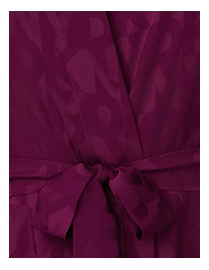 Logo Satin Midi-Length Belted Lounge Robe image 5