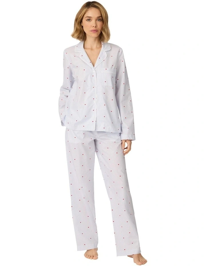 Cotton Poplin Button-Up Long Sleeve Long Pyjama Set image 1
