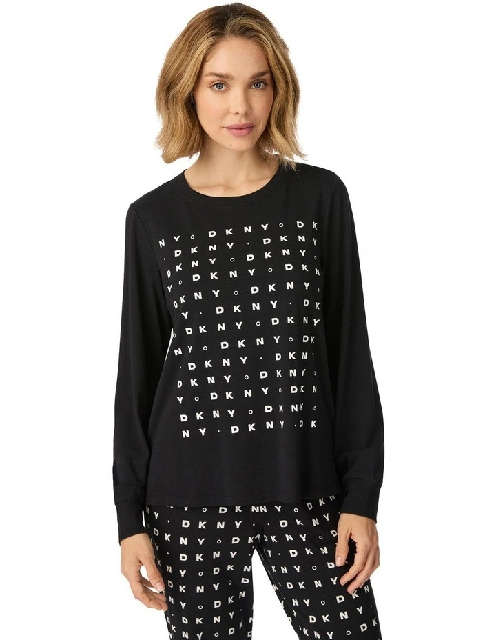 Cotton & Viscose Jersey Long Sleeve Top & Jogger Pyjama Set image 4