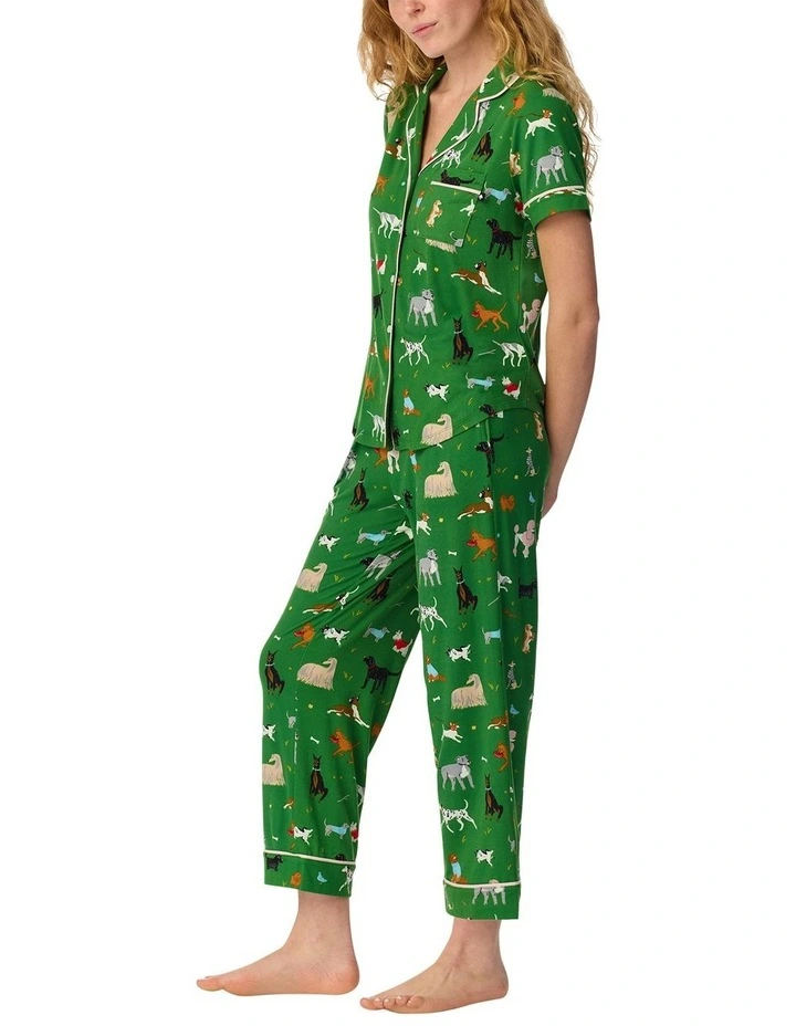 Button Up Short Sleeve Long Jersey Pyjama Set image 3