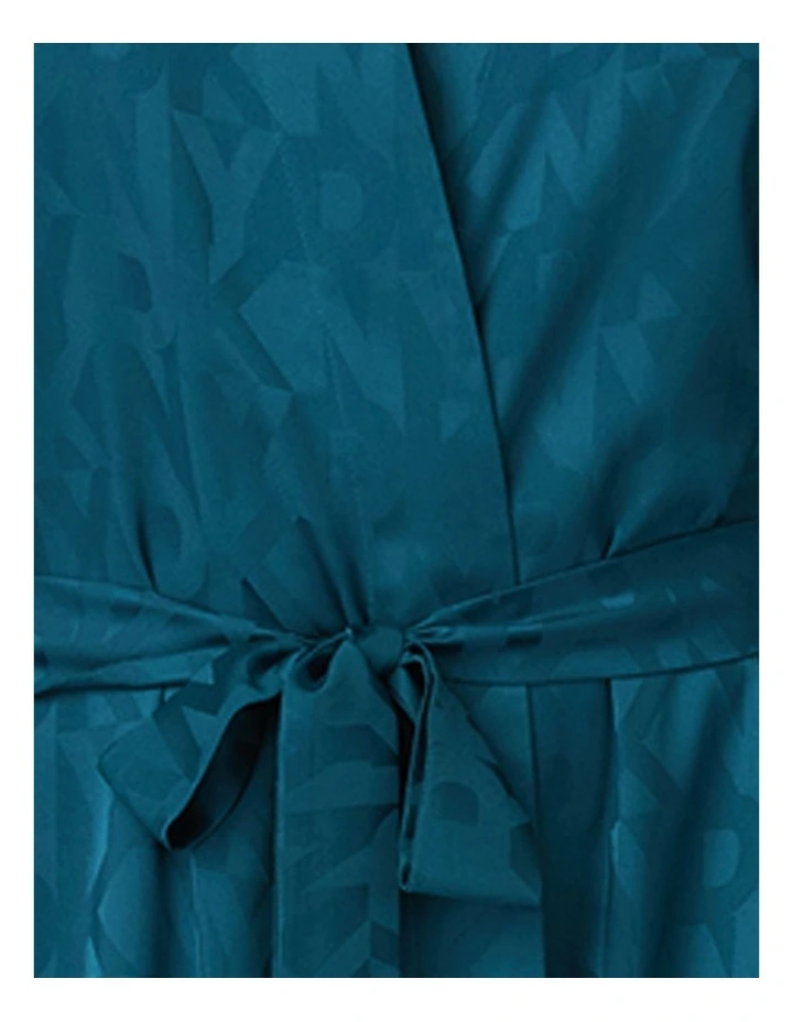 Logo Satin Midi-Length Belted Lounge Robe image 5