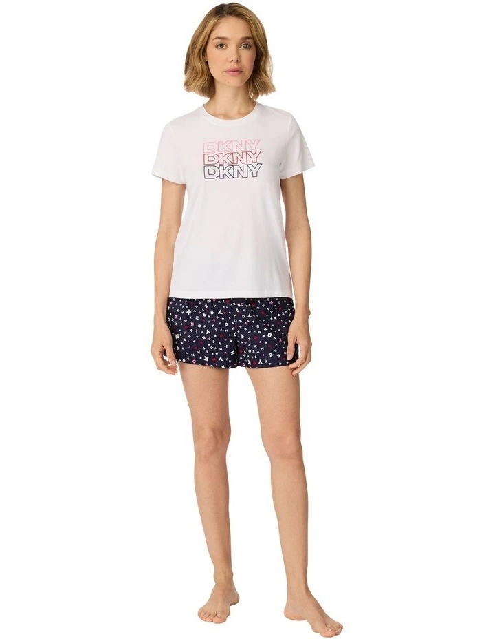 Cotton Short Sleeve T-Shirt & Shorts Pyjama Set image 1