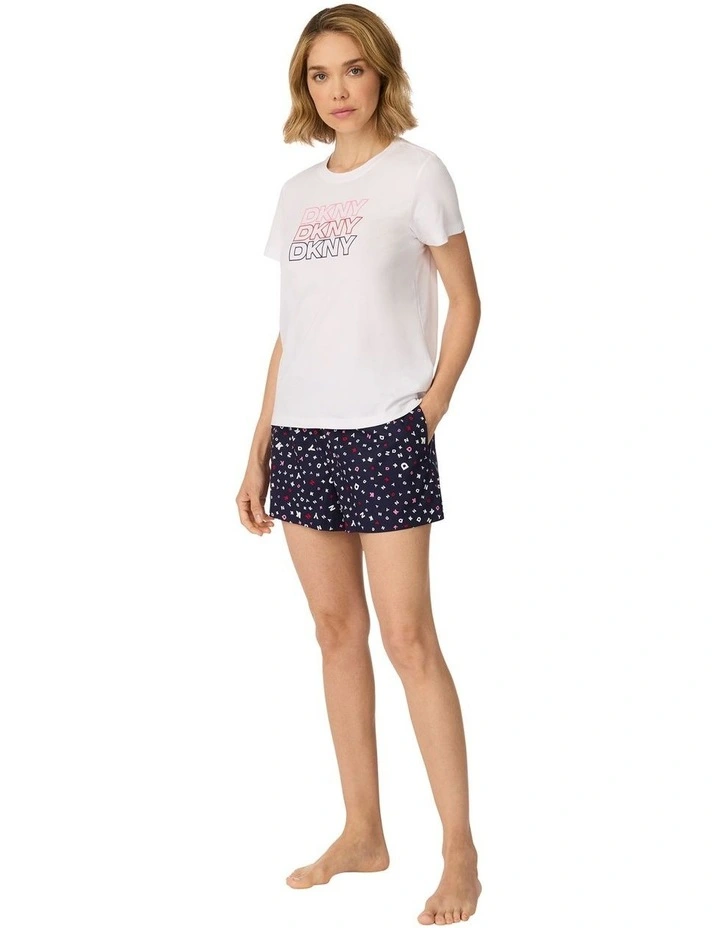 Cotton Short Sleeve T-Shirt & Shorts Pyjama Set image 3