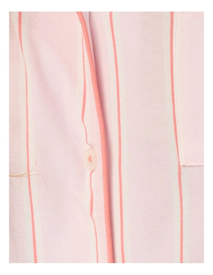 Printed Modal Jersey Button Up 3/4 Sleeve Long Pyjama Set image 5